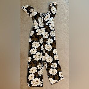 Floral Black and White Old Navy Jumpsuit Size S